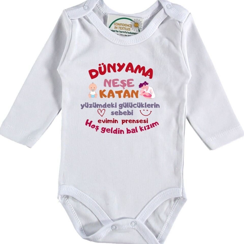 ''Hoş Geldin Bal Kızım'' Kişiye Özel İsimli Bebek Zıbını