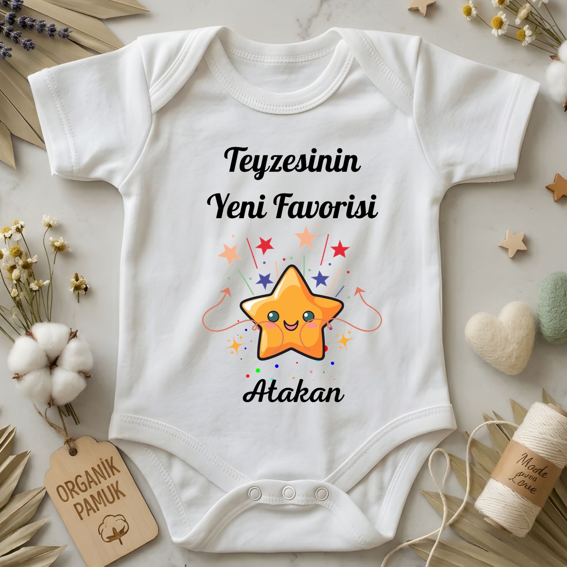Kişiye Özel Bebek Zıbın - Teyzesinin Yeni Favorisi