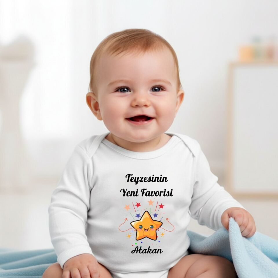 Kişiye Özel Bebek Zıbın - Teyzesinin Yeni Favorisi