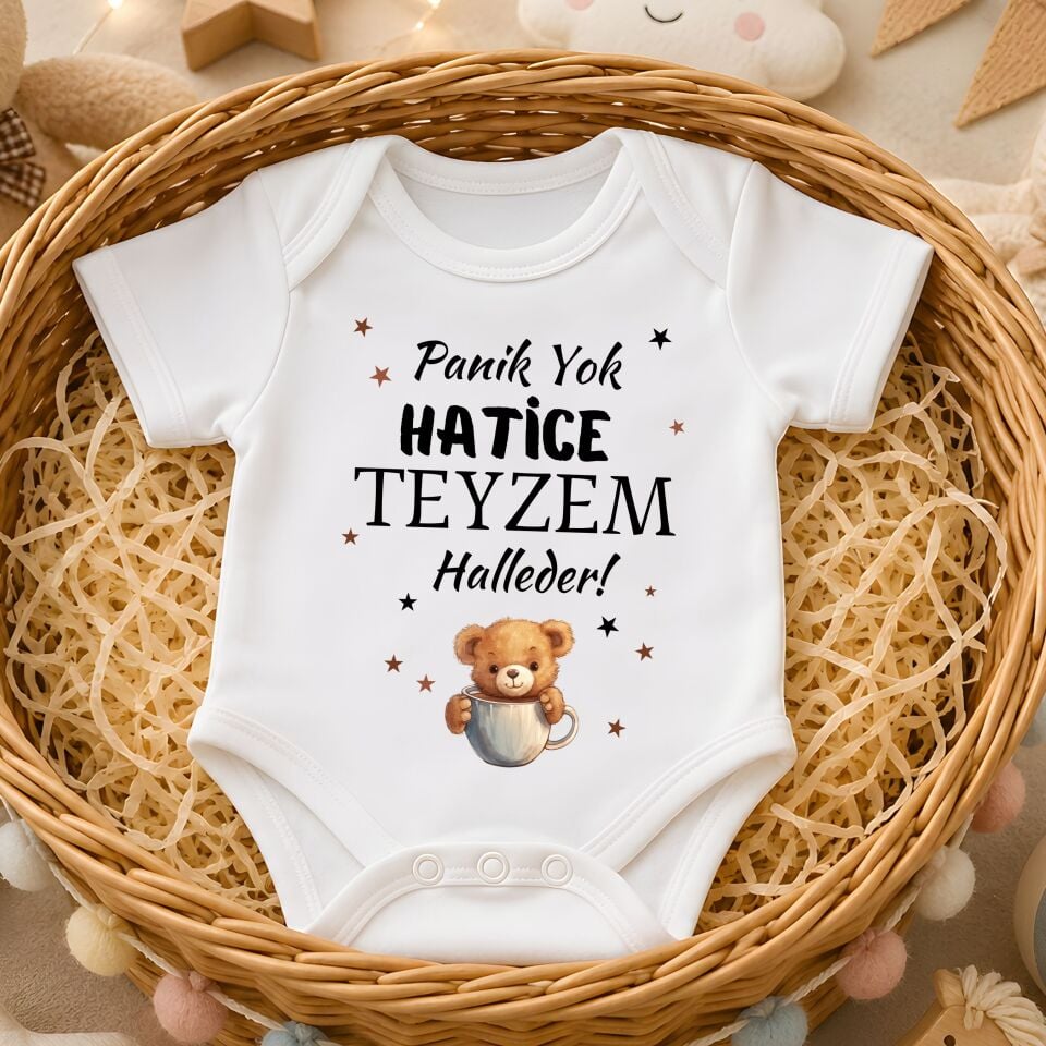 Panik Yok Halam - Teyzem Halleder Tasarımlı Kişiye Özel Bebek Zıbın