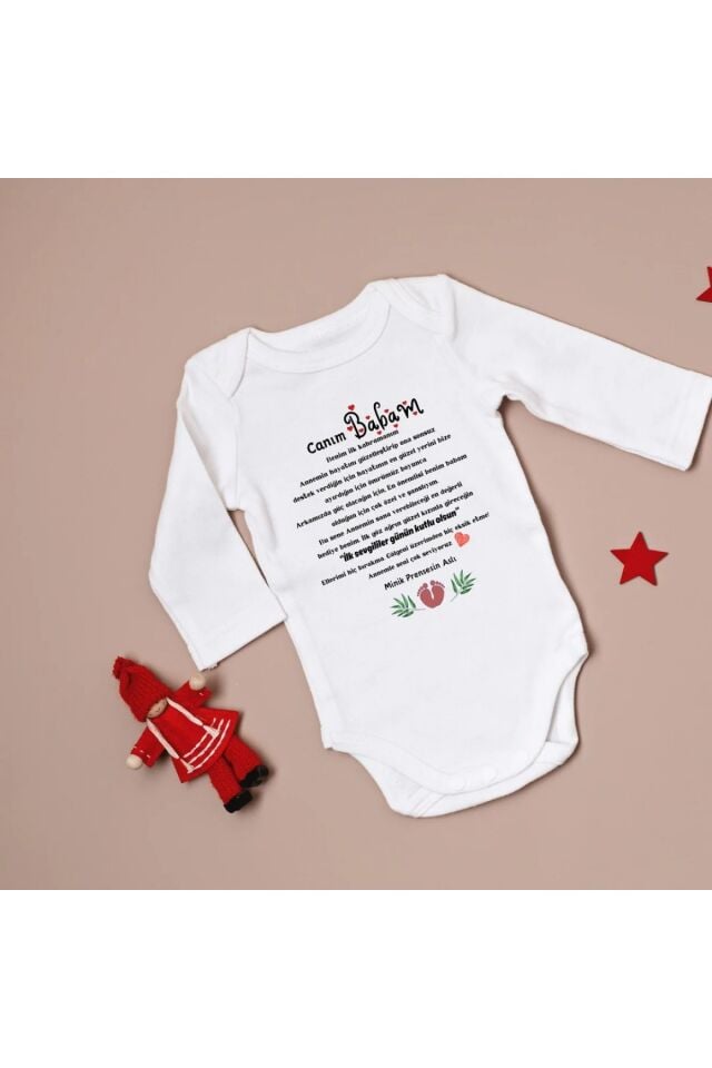 Kişiye Özel Canım Babam Bebek Zıbını | İsim Yazılı Hediye