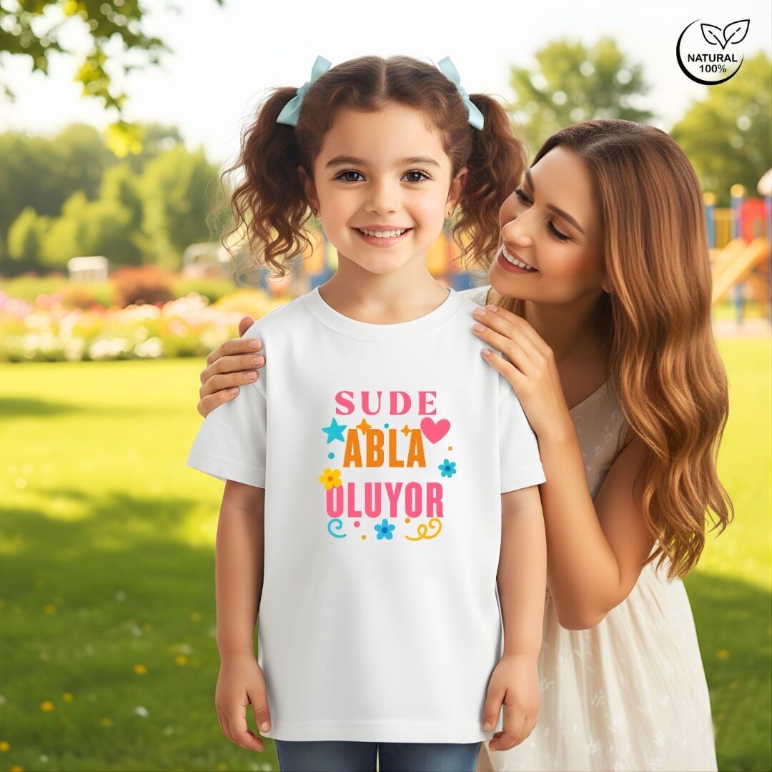 Kişiye Özel “Abla Oluyorum” Çocuk Tişörtü